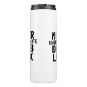 "Never Underestimate Dumb Luck" Saying Thermosbeker (Achterkant)