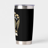 NEVER_UNDERESTIMATE_POWER_OF_A_THOMA GEÏSOLEERDE DRINKBEKER (Links)