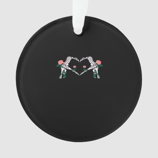 Never Wilts - Skelet Handen Rozen Ornament (voorkant)