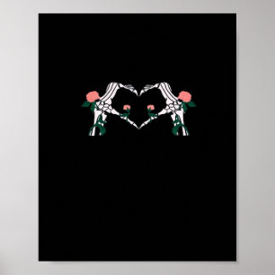 Never Wilts - Skelet Handen Rozen Poster