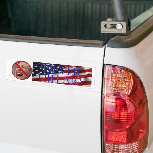 #NEVERHILLARY Bumpersticker (Op Truck)