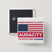 #NEVERHILLARY Button (Voorkant /achterkant)