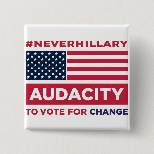 #NEVERHILLARY Button