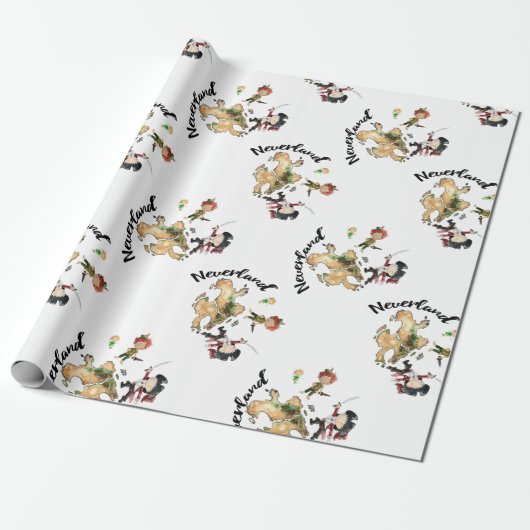Neverland Adventure Peter Wendy Lost Boys Cadeaupapier (Uitgerold)
