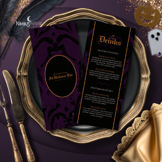 Nevermore Damask | Donkere Pruim Gothische Hallowe Menu