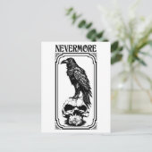 Nevermore | Edgar Allan Poe - Raven Briefkaart (Staand voorkant)