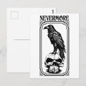 Nevermore | Edgar Allan Poe - Raven Briefkaart (Voorkant / Achterkant)