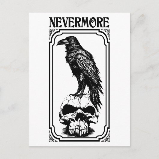 Nevermore | Edgar Allan Poe - Raven Briefkaart (Voorkant)