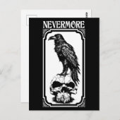 Nevermore | Edgar Allan Poe - Raven Briefkaart (Voorkant / Achterkant)