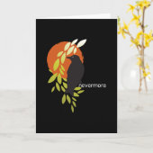 Nevermore - Raaf & Maan door Poe Kaart (Gele Bloem)