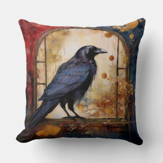 Nevermore Raven Collage I Kussen