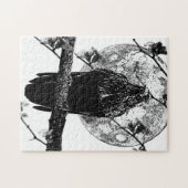 Nevermore Raven en de maan Jigzaag Puzzle Legpuzzel (Horizontaal)