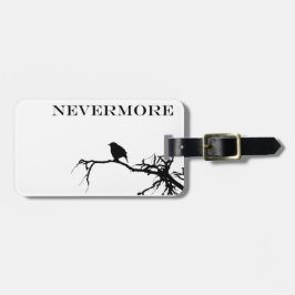 Nevermore Raven Gedicht Edgar Allan Poe Quote Bagagelabel