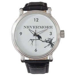 Nevermore Raven Gedicht Edgar Allan Poe Quote Horloge