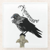 Nevermore Raven Glazen Onderzetter (Voorkant)
