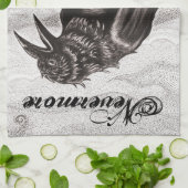 Nevermore Raven in de Mist Kitchen Towel Theedoek (Gevouwen)