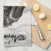 Nevermore Raven in de Mist Kitchen Towel Theedoek (Quarter Fold)