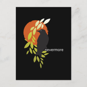 Nevermore - Raven & Moon door Poe Briefkaart