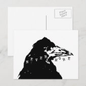 Nevermore Raven of Edgar Allan Poe Briefkaart (Voorkant / Achterkant)