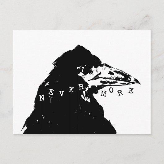 Nevermore Raven of Edgar Allan Poe Briefkaart (Voorkant)