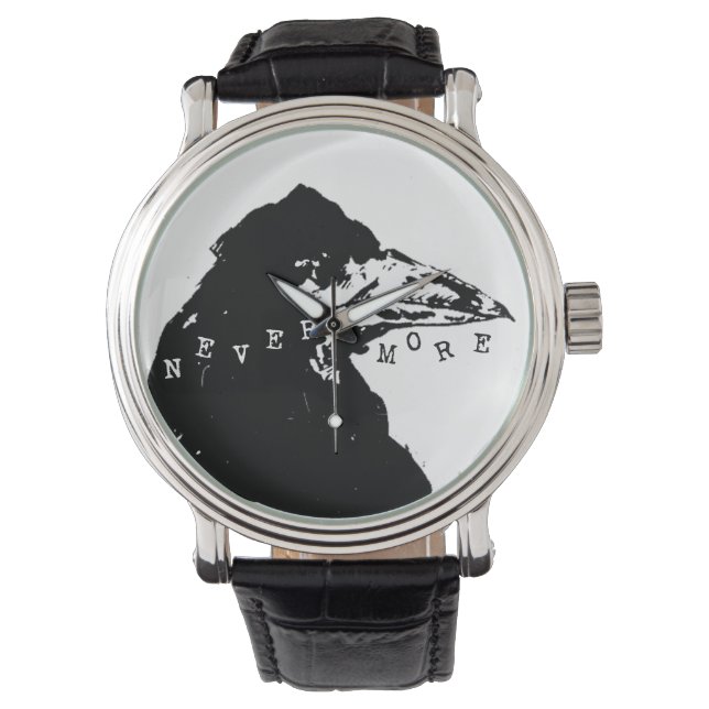 Nevermore Raven of Edgar Allan Poe Horloge (Voorkant)