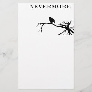 Nevermore Raven Poem Edgar Allan Poe Design Briefpapier