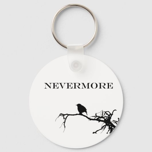 Nevermore Raven Poem Edgar Allan Poe Design Sleutelhanger (Voorkant)