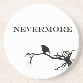 Nevermore Raven Poem Edgar Allan Poe Design Zandsteen Onderzetter
