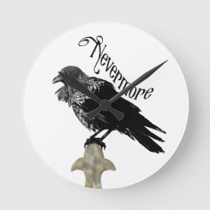 Nevermore Raven Ronde Klok