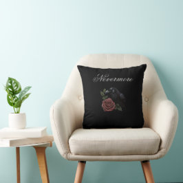 Nevermore Raven Roos Pillow. Kussen