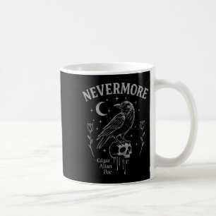 Nevermore Raven Skull Art, Gothic Edgar Allan Poe Koffiemok