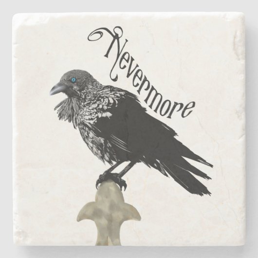 Nevermore Raven Stenen Onderzetter (Voorkant)