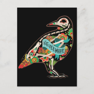 Nevermore Sugar Skull Raven Briefkaart