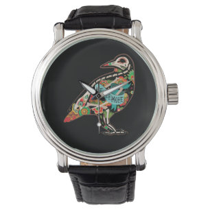 Nevermore Sugar Skull Raven Horloge