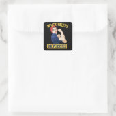 nevertheless she persisted vierkante sticker (Tas)