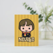 Neville Longbottom Cartoon Character Art Briefkaart (Staand voorkant)