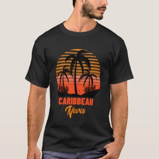 Nevis Caribische Zee Strand Vakantie Lange Mouwen T-shirt