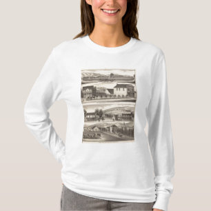 Nevis, groene woningen, boerderijen t-shirt