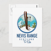 Nevis Range scotland Ski logo Briefkaart (Voorkant / Achterkant)