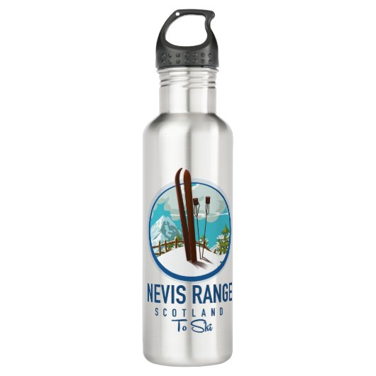 Nevis Range scotland Ski logo Waterfles (Voorkant)