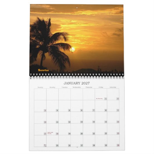 NEVIS, WEST INDIES KALENDER (Jan 2027)