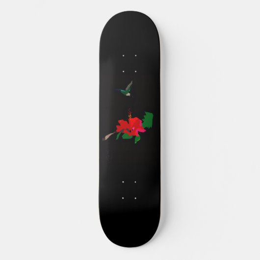 Nevoy Ryder Hibiscus Flower & Hummingbird Board Skateboard (Voorkant)