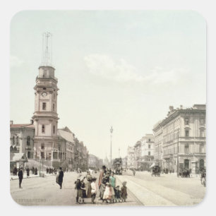 Nevsky Prospekt, Sint-Petersburg Vierkante Sticker