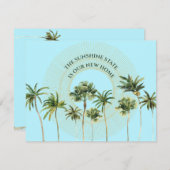 New Address Florida Palm Trees Moving Aankondiging (Voorkant / Achterkant)