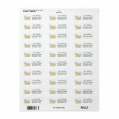 New Address Moving Announcement Holiday Cactus Etiket (Full Sheet)