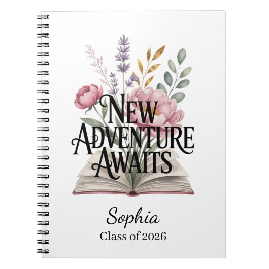 New Adventure Awaits Graduation Personalized Notitieboek (Voorkant)