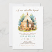 New Adventure Happy Couple Baby shower Invitation (Devant)