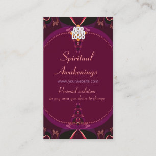 new age Digital Lage met Logo Burgundy Business Ca Visitekaartje