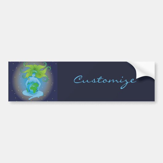 new age Gaia Goddess Thunder_Cove Bumpersticker (Voorkant)