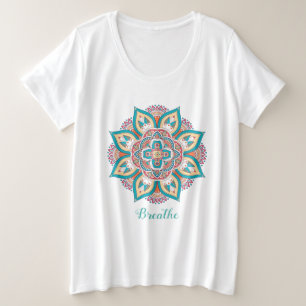 New age mandala ademen mindfulness grote maat t-shirt